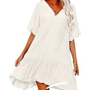 Womens Summer Dress/ Coverup White Medium